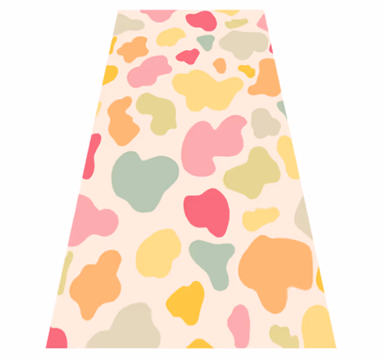 Rainbow cow Print animal print vinyl rug - TenStickers