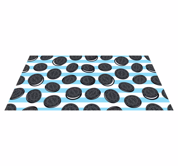 Oreo pattern kitchen floor tiles - TenStickers