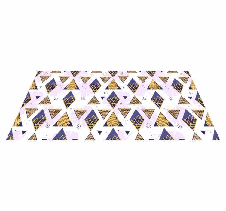 Tropical triangles kitchen floor tiles - TenStickers