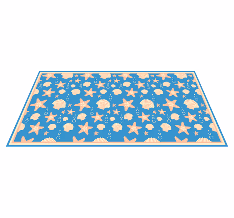 Fish star, Shells Under Sea bathroom flooring - TenStickers