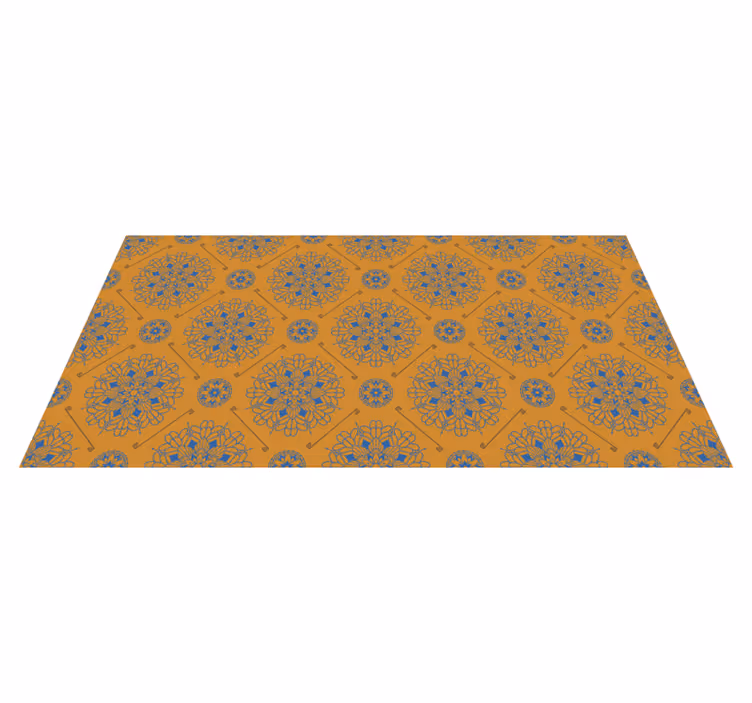Italian yellow and blue tile carpet - TenStickers