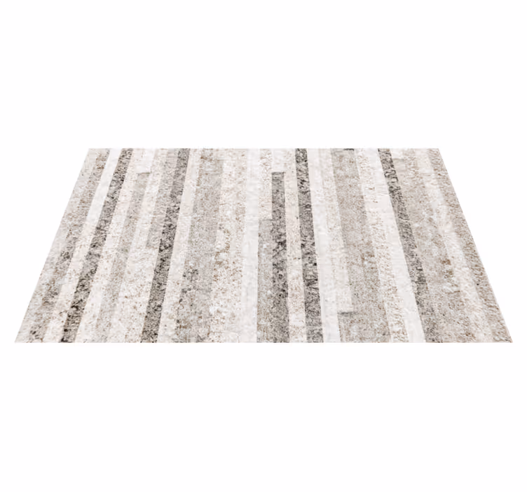Textured Grey Stripes wood vinyl rug - TenStickers