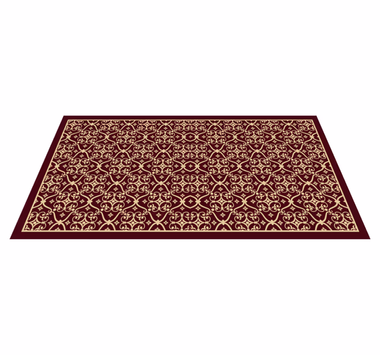 Chic Retro Motif vintage vinyl rug - TenStickers