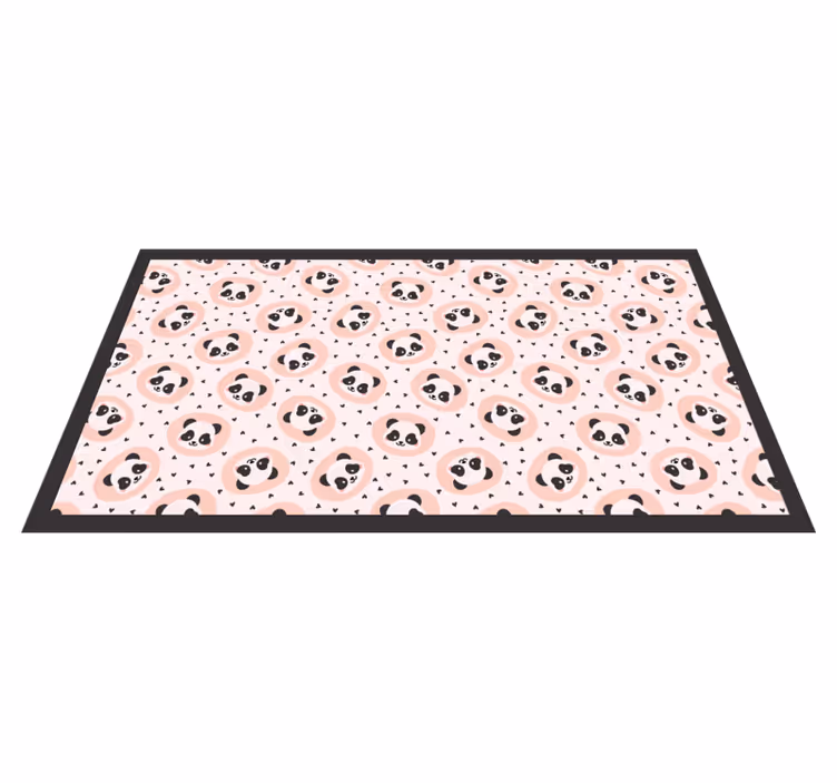Baby panda faces animal vinyl rug - TenStickers