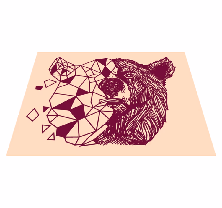 Beer face animal vinyl rug - TenStickers