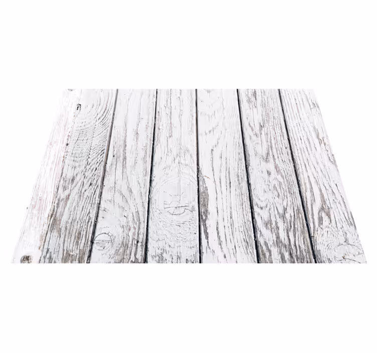 White vintage wood vinyl rug - TenStickers