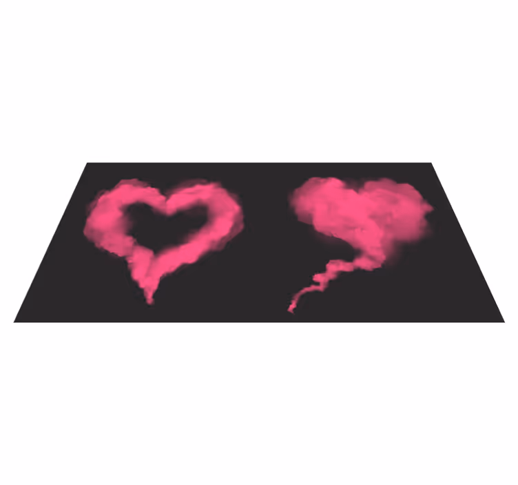 Heart of smoke teen vinyl rug - TenStickers