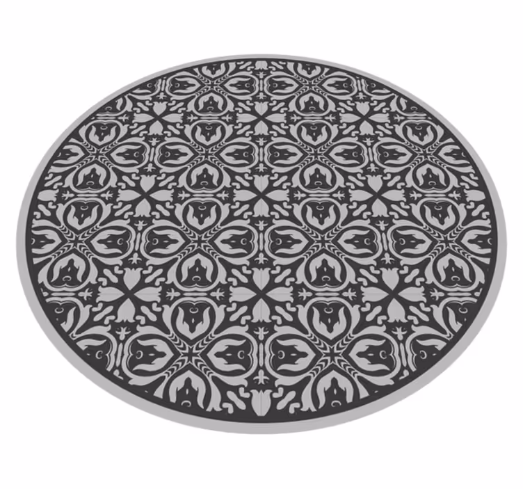 Gray classic tiled  kitchen floor tiles - TenStickers