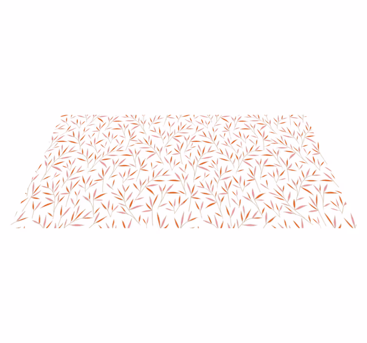 Delicate Leaf Pattern flower vinyl rug - TenStickers
