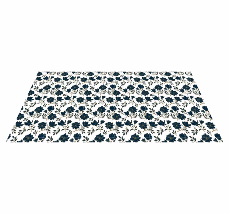 Floral beauty design flower vinyl rug - TenStickers