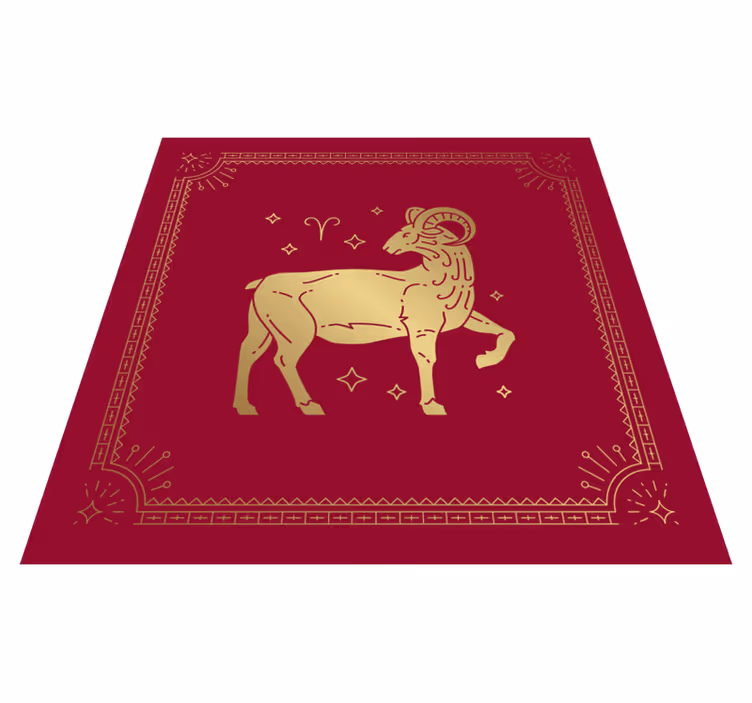 Aries Persian design animal print vinyl rug - TenStickers