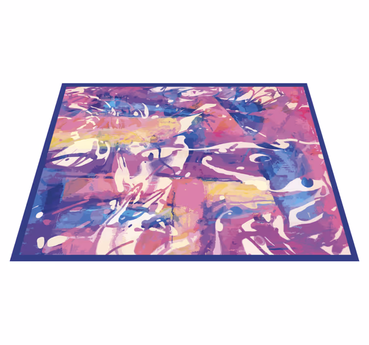 Colorful abstract swirl vinyl rug - TenStickers