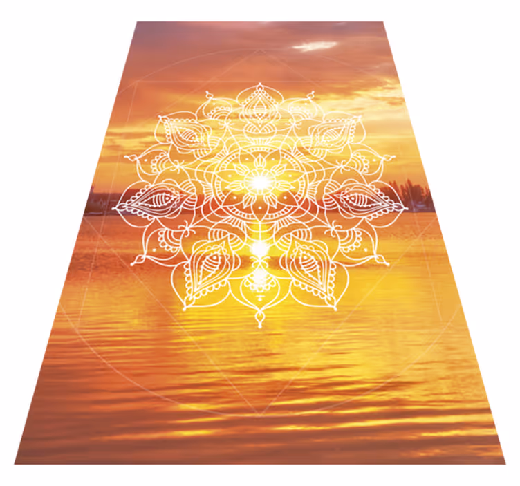 Sunfall mandala teen vinyl rug - TenStickers
