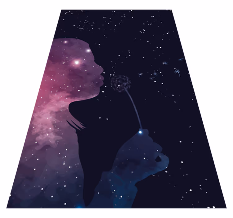 Universe girl teen vinyl rug - TenStickers