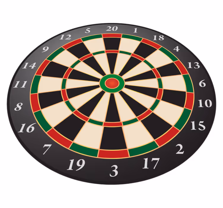 Dartboard Style teenager vinyl rug - TenStickers