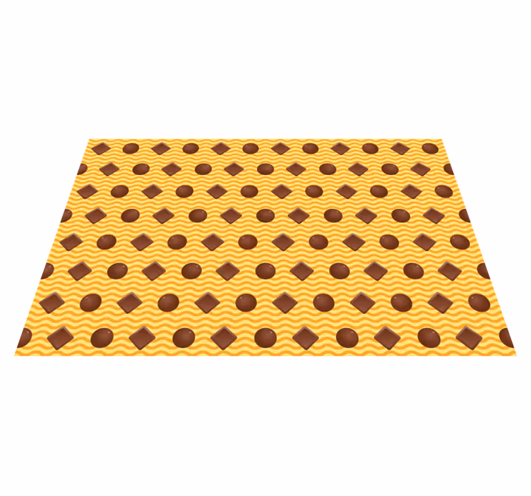 Chocolate shapes kitchen vinyl rug - TenStickers