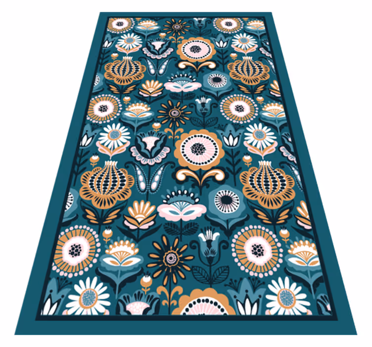 APPLIQUE AREA RUG mosaic floor tiles - TenStickers