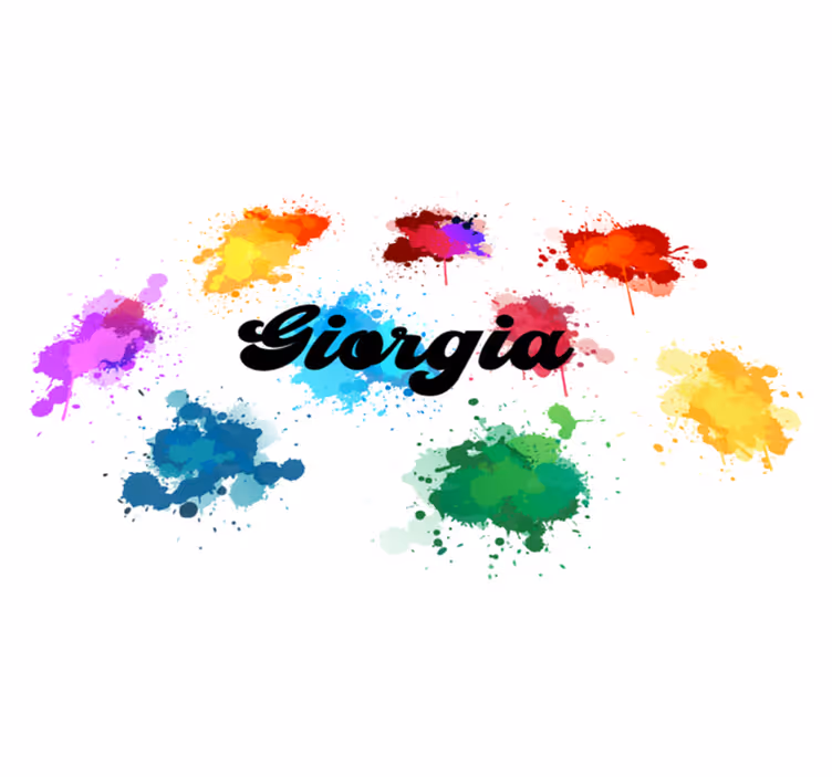 Circular design with splashes teenager vinyl rug - TenStickers
