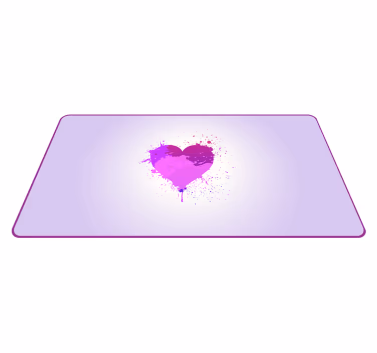 Purple heart splash teenager vinyl rug - TenStickers