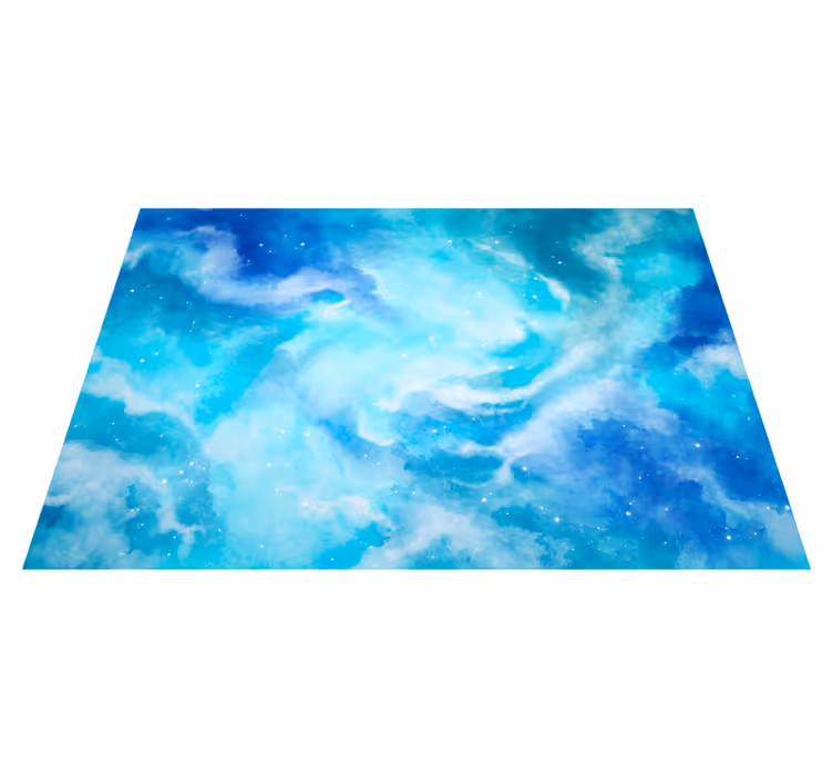 Celestial watercolour vinyl rug - TenStickers