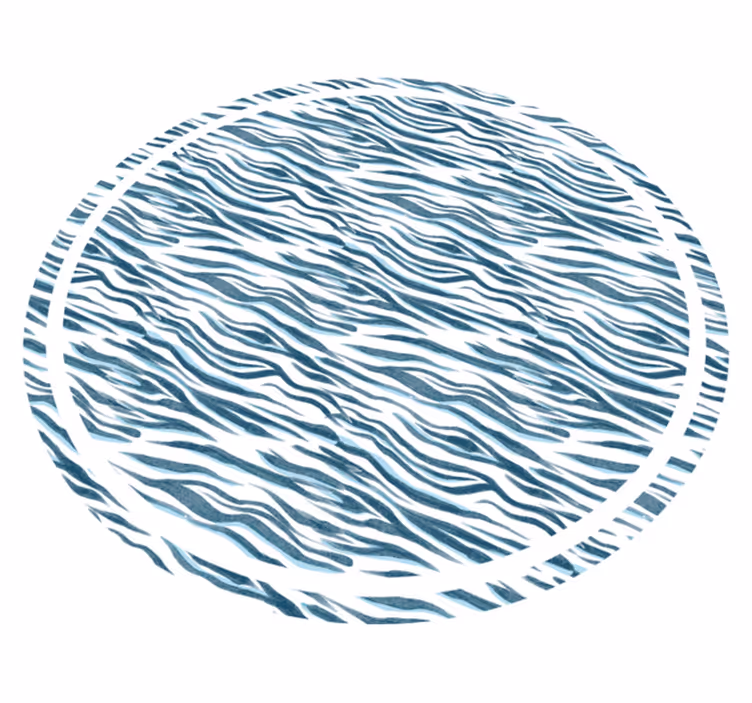 Stylish Zebra Wave animal print vinyl rug - TenStickers