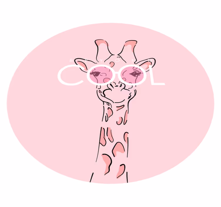 Cool giraffe animal print vinyl rug - TenStickers