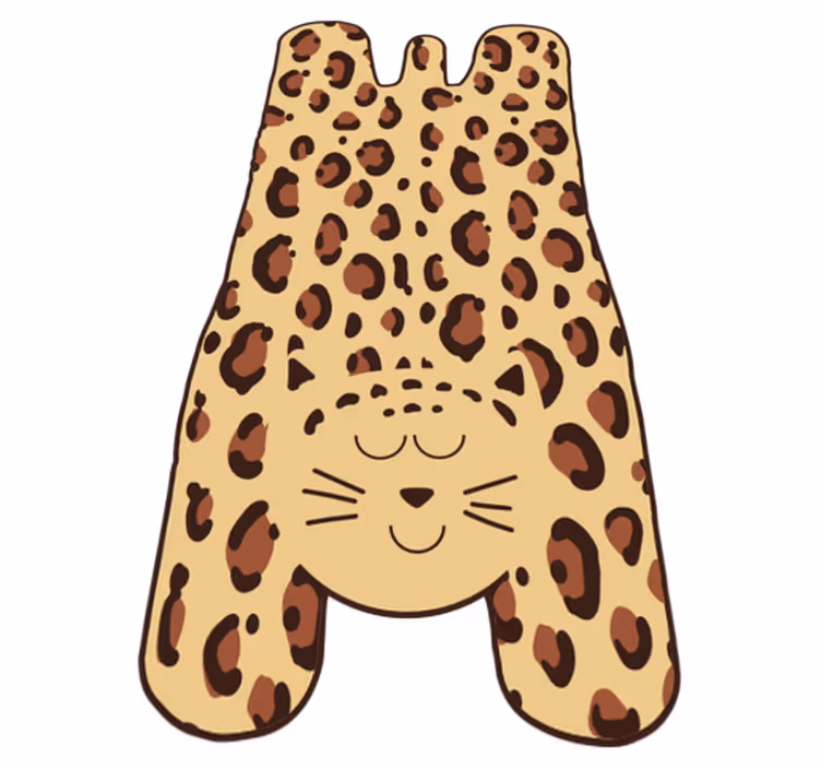 Kids Cheetah  animal print vinyl rug - TenStickers