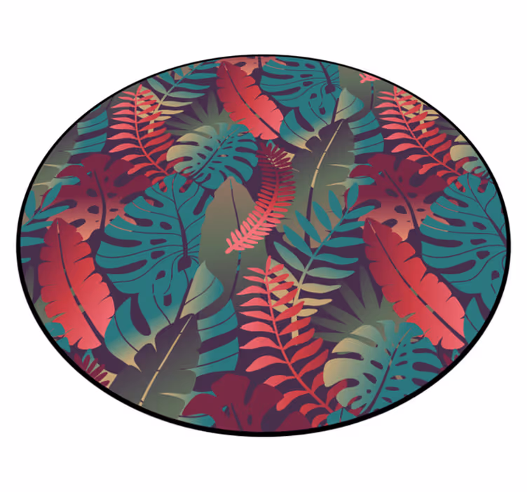 Circular flower exotic bedroom vinyl rug - TenStickers