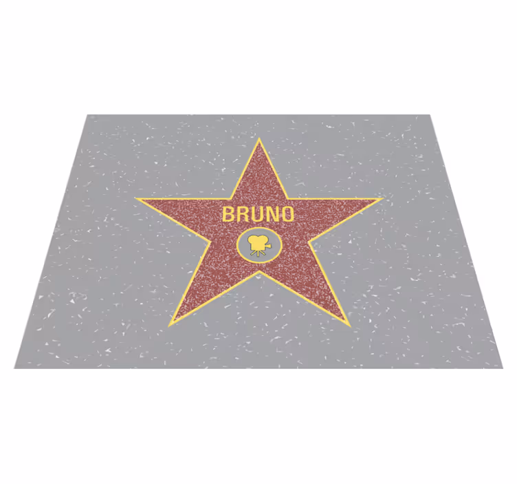 Star Recognition custom vinyl rug - TenStickers