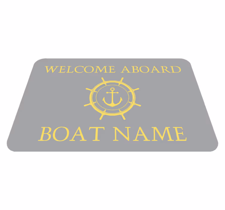 Pantone welcome aboard with custom name mat - TenStickers