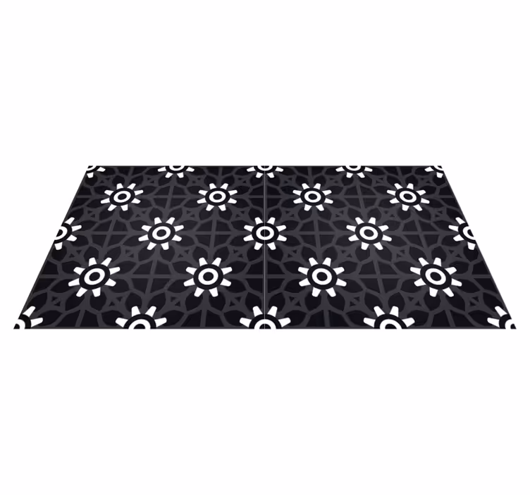 Beaumont flower tile effect tile carpet - TenStickers