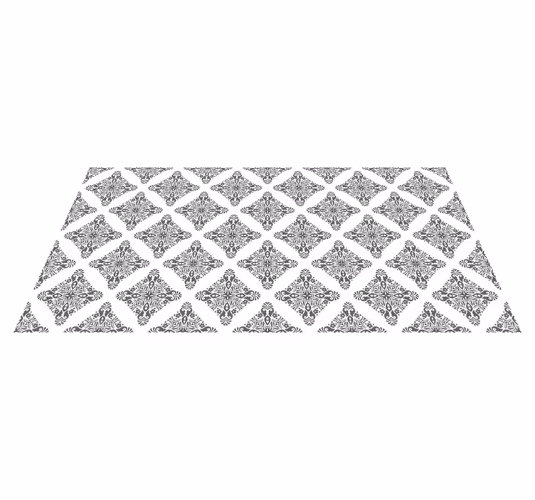 Light grey tile effect Amalfi vinyl rug - TenStickers