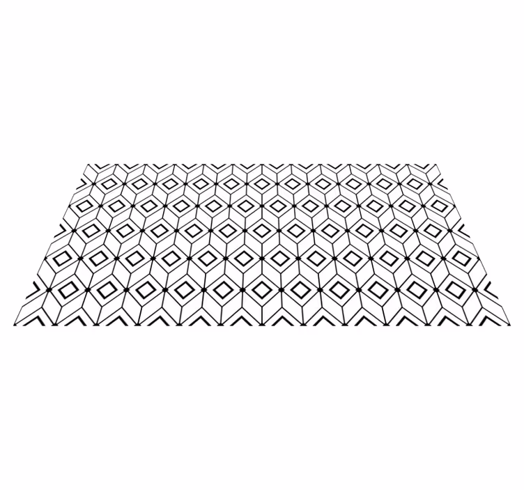 Athens geometrical tile effect vinyl rug - TenStickers