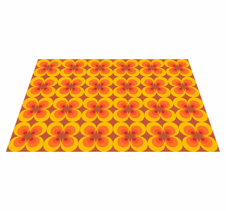 70s retro circles geometric rugs - TenStickers