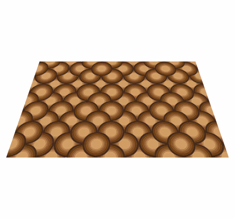 Brown suns vintage vinyl rug - TenStickers
