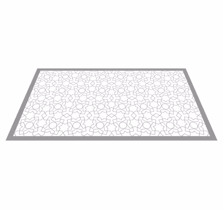 White Grey Stars  tile carpet - TenStickers