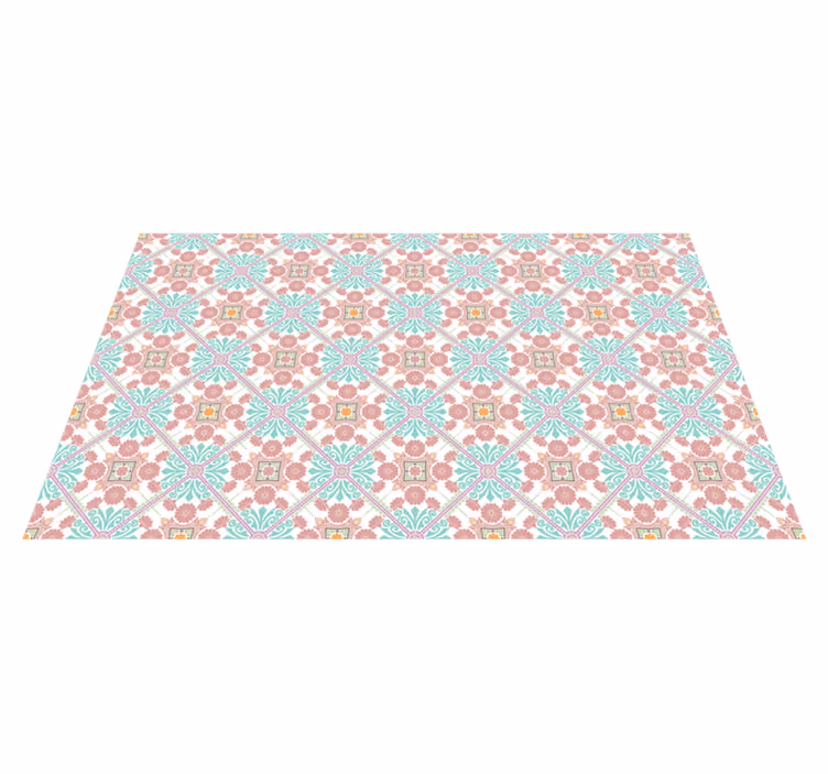 Pink mandala tiles  tile carpet - TenStickers