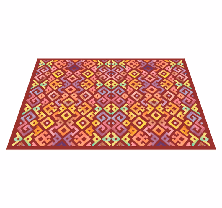 Red Mexican tiles vinyl carpet - TenStickers