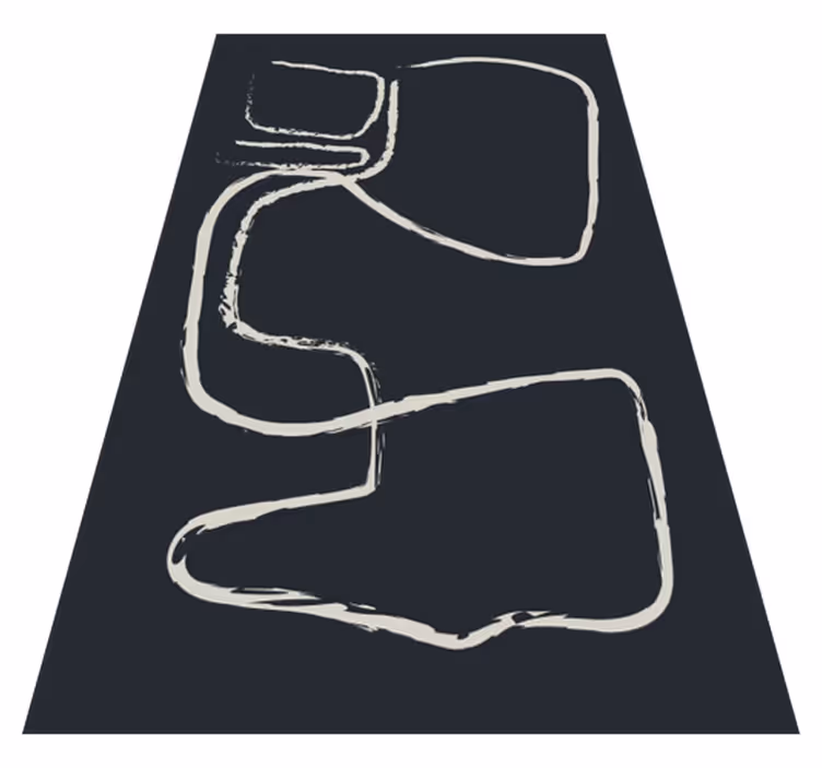 Abstract Line Patterns minimalist vinyl rug - TenStickers