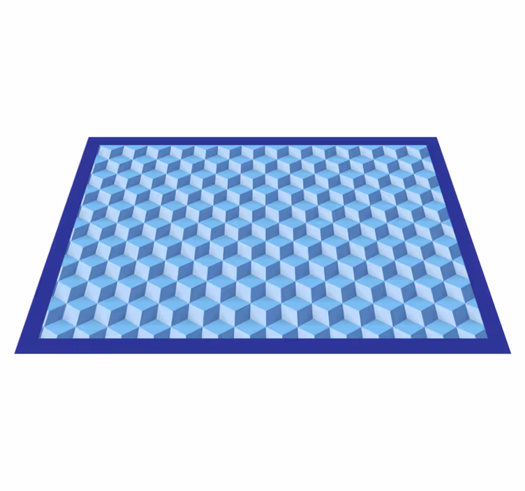 3D cubes kitchen floor tiles - TenStickers