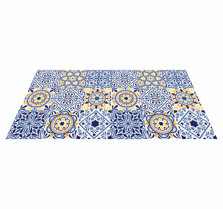 Different tiles effect kitchen floor tiles - TenStickers