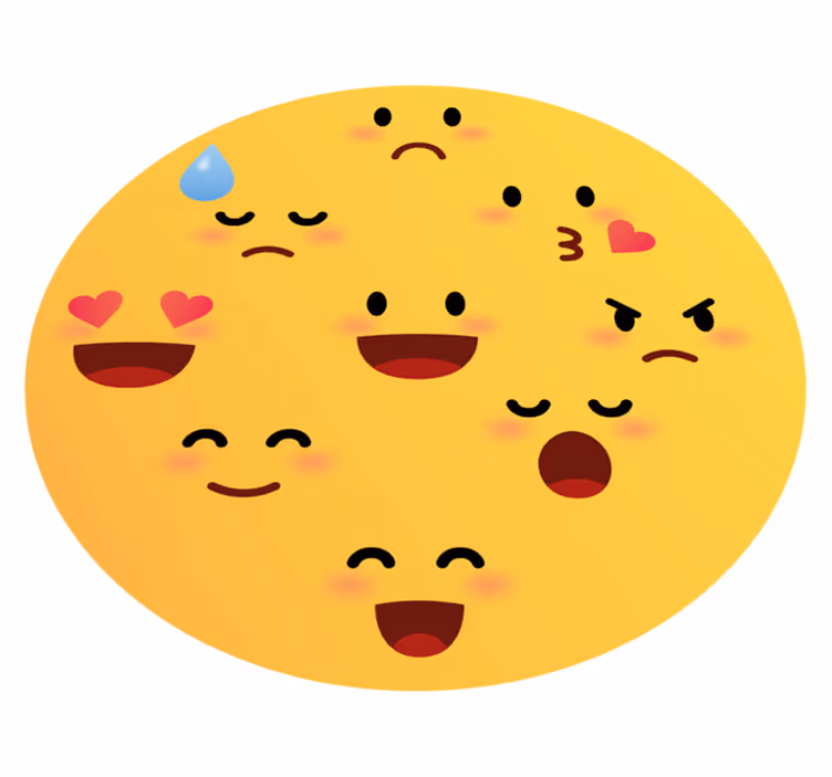 Emojis collage teenager vinyl rug - TenStickers