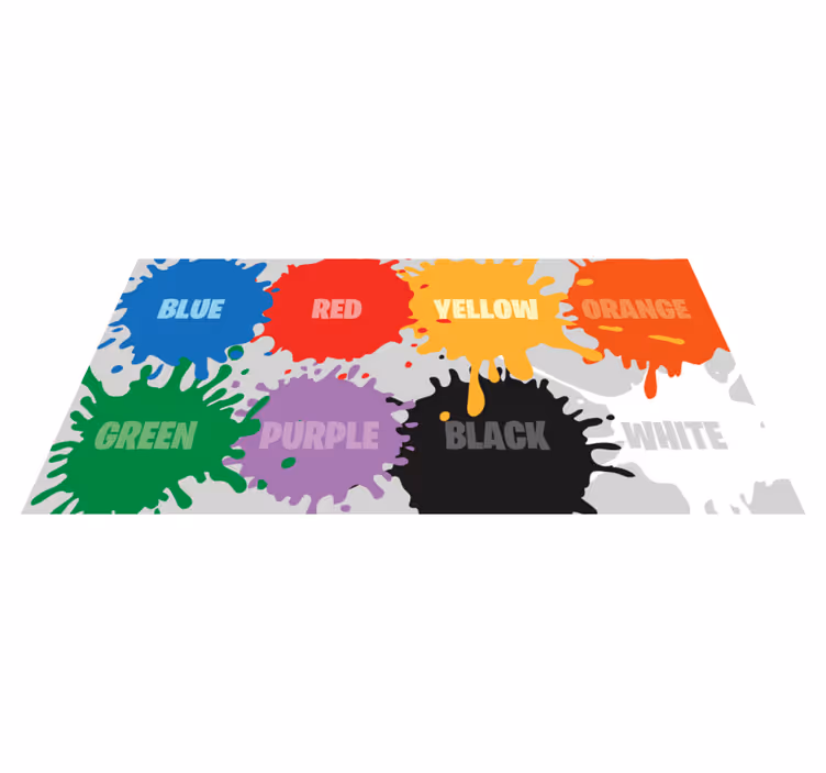 Learning colors kids kids vinyl rug - TenStickers
