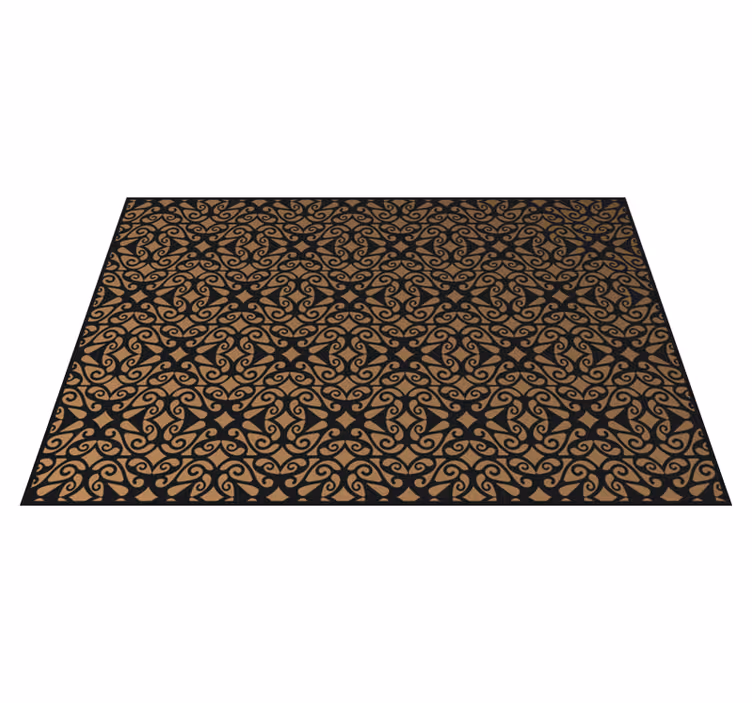 golden vintage pattern vintage rug - TenStickers