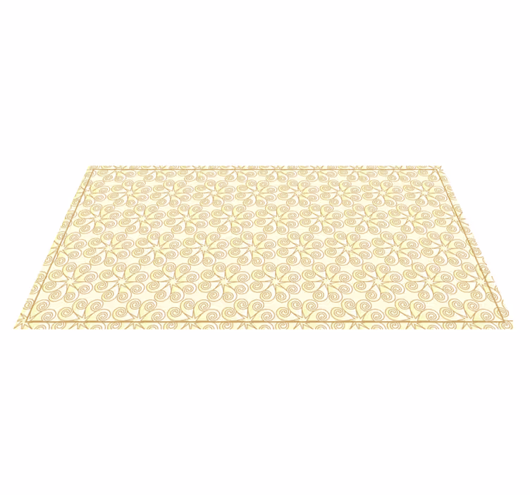 Elegant floral retro pattern vinyl rug - TenStickers