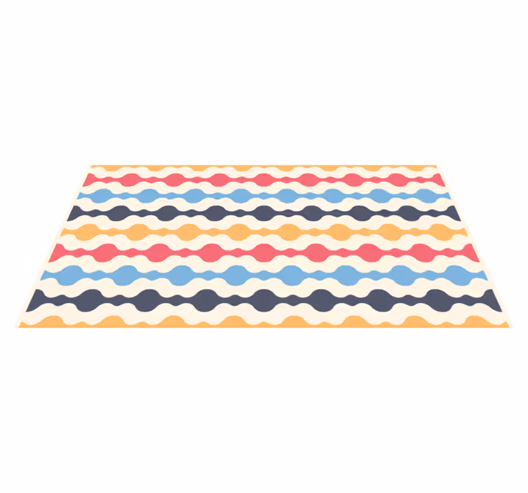 70's waves geometric rugs - TenStickers