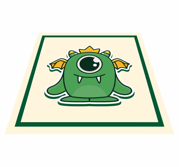 Cute monster troll ethnic vinyl rug - TenStickers