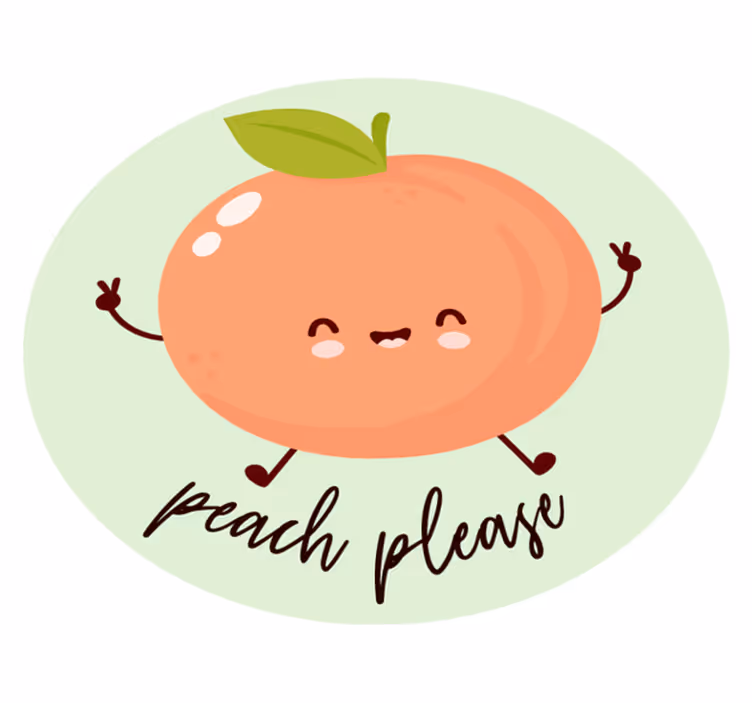 Peach please custom vinyl rug - TenStickers