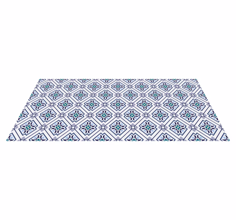 Tiled medallion design living room vinyl rug - TenStickers