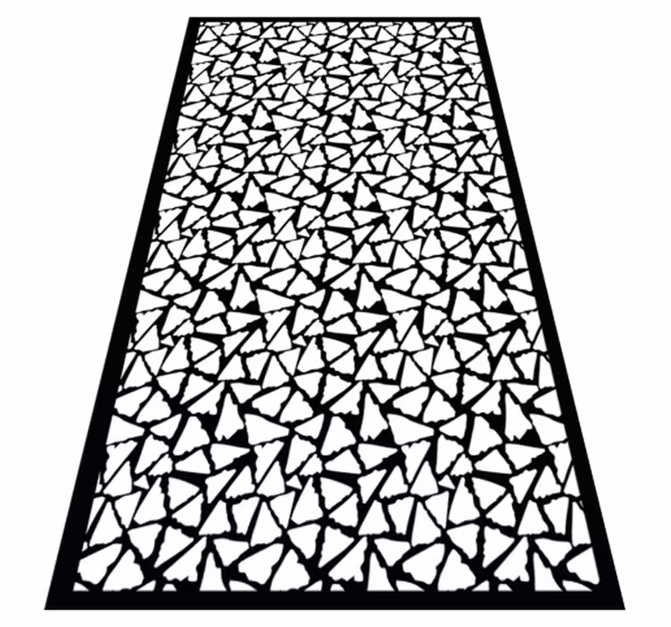 Kitchen nordic black and white triangles rugs - TenStickers